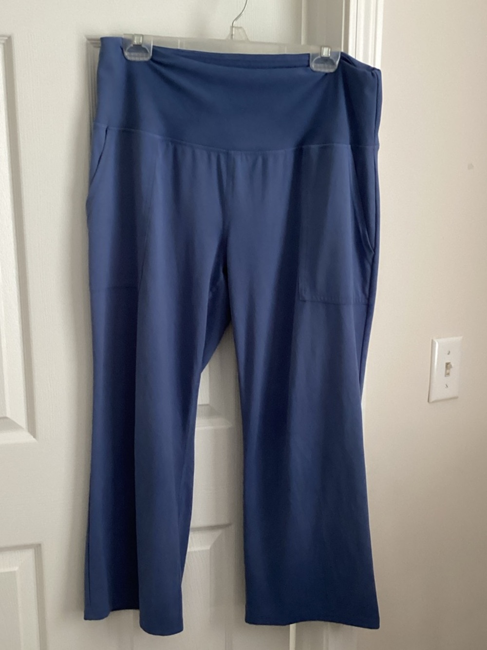 rbx blue crop yoga workout pants